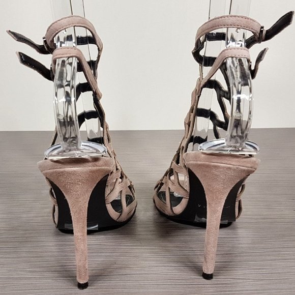 KENDALL + KYLIE 'Elisa' Cage Sandal Beige Leather Womens Size 5.5 M - Picture 4 of 9